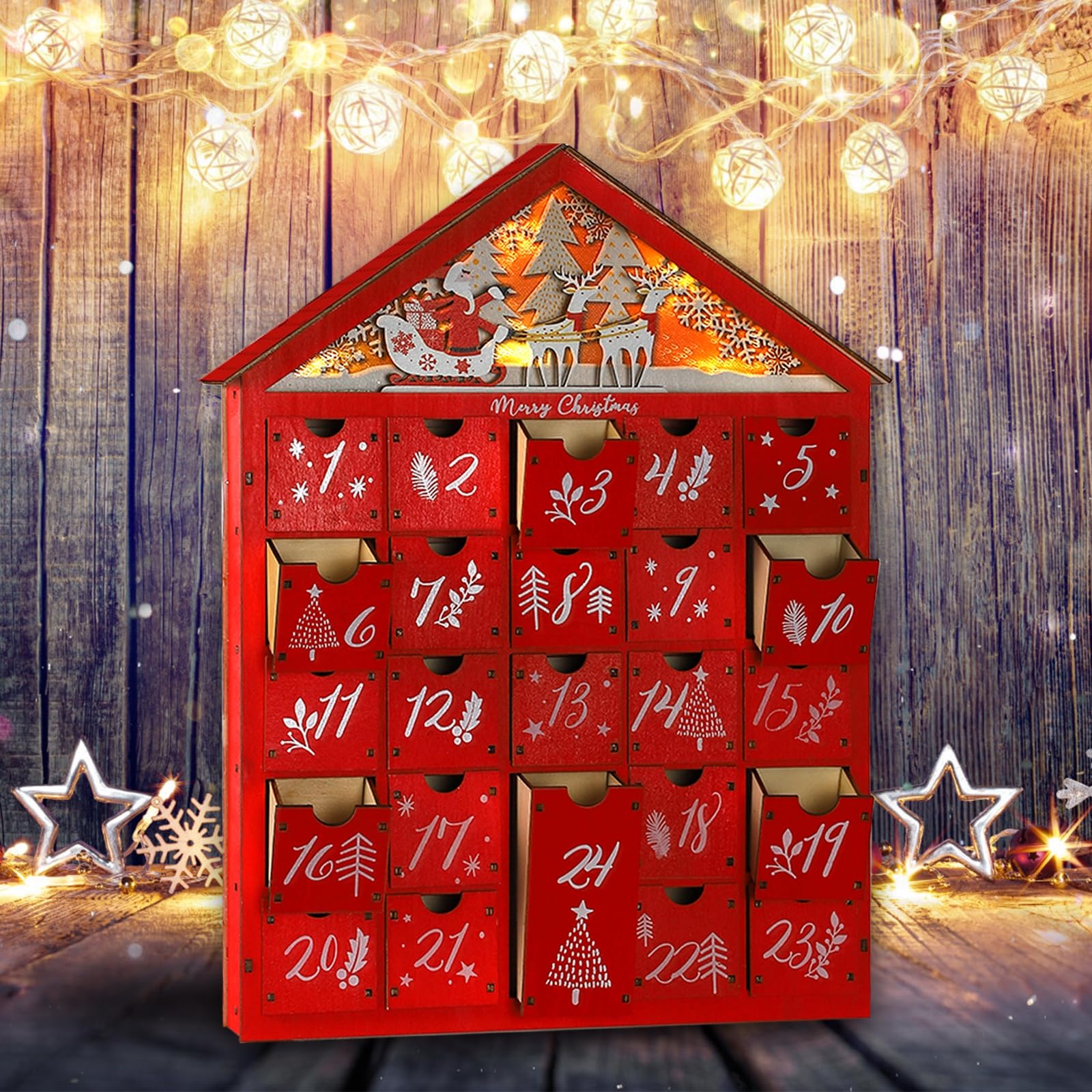 Amazon.co.jp: MorTime 24日 レッドハウス アドベントカレンダー